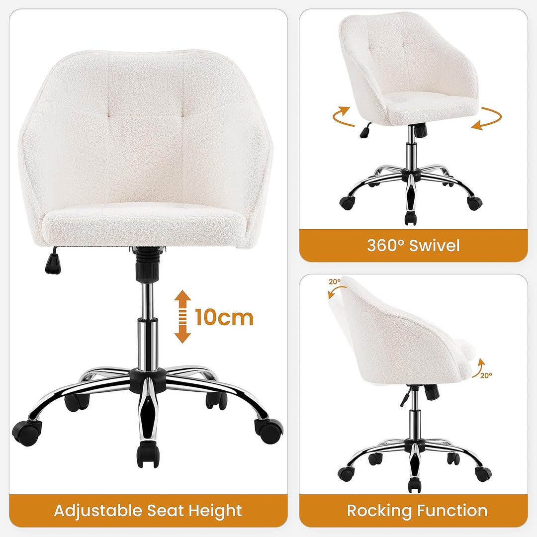 Yaheetech Bürostuhl Ergonomischer Schreibtischstuhl Drehstuhl Höhenverstellbar Computerstuhl mit Rol