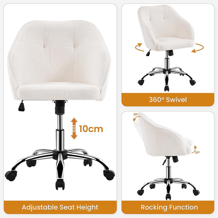 Yaheetech Bürostuhl Ergonomischer Schreibtischstuhl Drehstuhl Höhenverstellbar Computerstuhl mit Rol