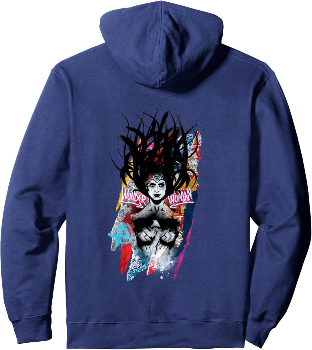 DC Batman V Superman Wonder Woman Graffiti-Haar Pullover Hoodie