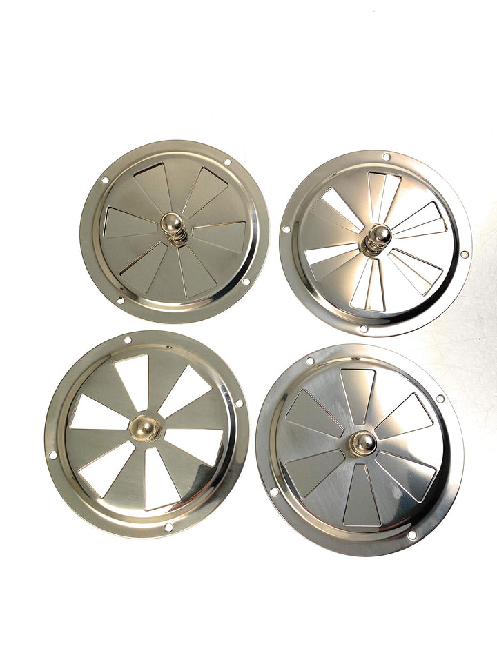 ARBO-INOX 4 x Lüftungsrosette Lüfter Kiemenlüfter Edelstahl 100mm