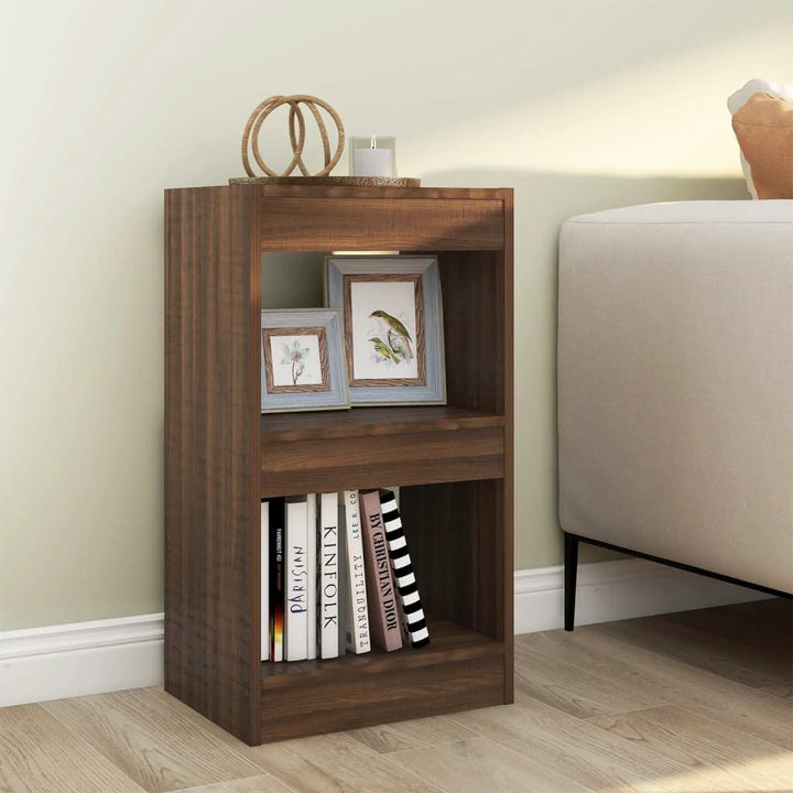 WIFESE Bücherregal Raumteiler 40x30x72 cm 2 Fächer Holzregal Regal für Arbeitszimmer Büro Wohnzimmer