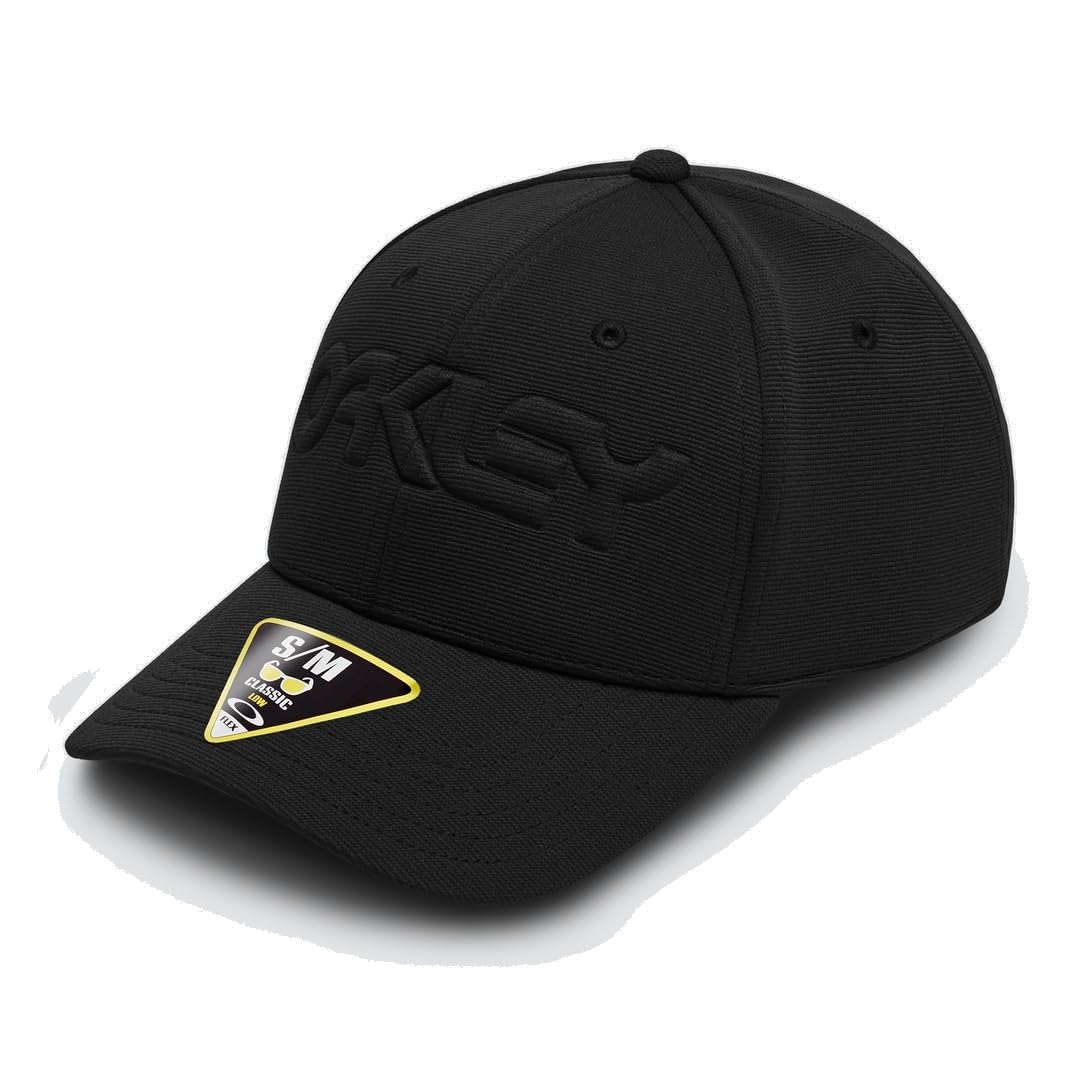 Oakley Unisex Hut 6 Panel Stretch Hat Embossed S-M Blackout, S-M Blackout