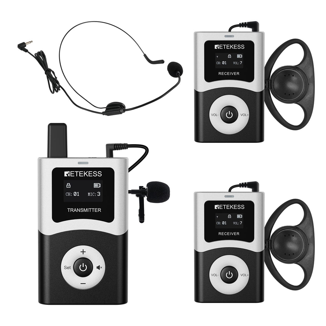 Retekess T130U (T130 4rd) Tour Guide System, Tour Guide-Headsets, Audioguides, Digitale Übertragung