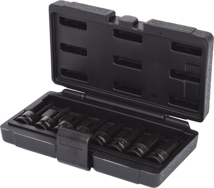 KS Tools 911.0901 1/2" Kraft-Bit-Stecknuss-Satz TX, 8-tlg., T30-T80