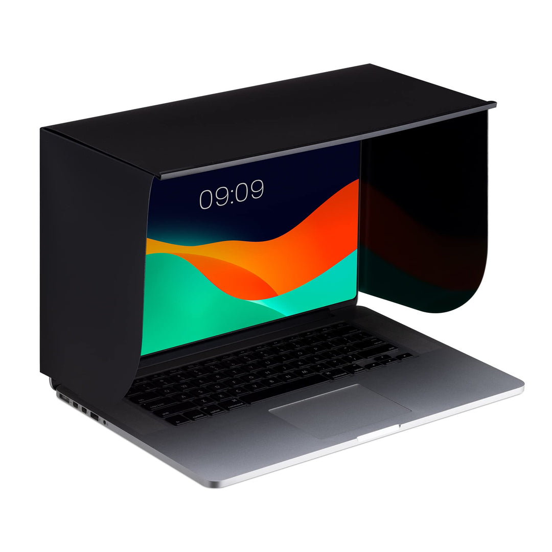 kwmobile Tragbarer Sonnenschutz für Laptop - Blendschutz für Bildschirm - Visier zum Arbeiten im Fre
