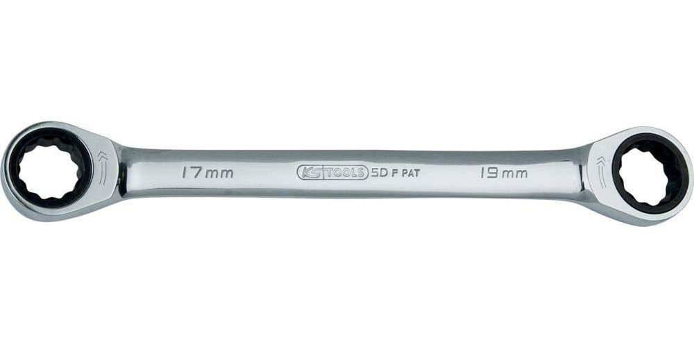 KS Tools 503.4502 GEARplus Doppel-Ratschenringschlüssel, 8x9mm, 8x9mm