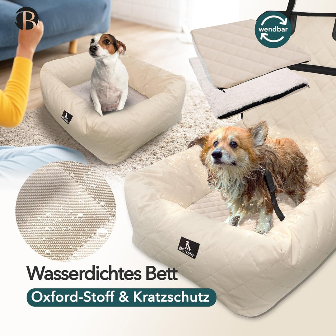 Hunde Autositz Auto Hundesitz, 2-in-1 Hundebett Hundekorb für kleine & mittelgrosse Hunde, Oxford St