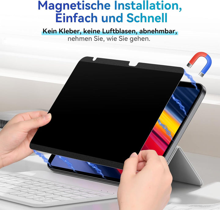 Magnetischer Blickschutzfilter Kompatibel Mit iPad Pro 12.9 Zoll (2022 M2/2021/2020/2018), Abnehmbar