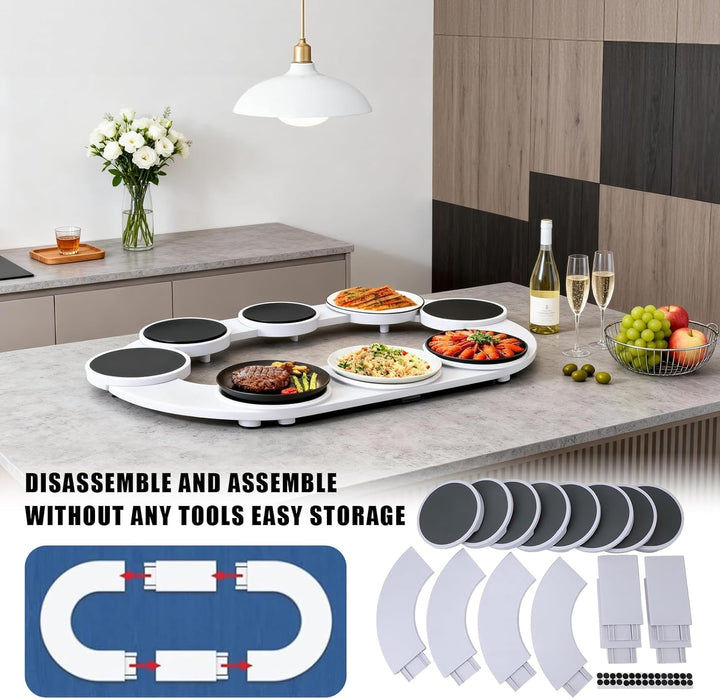 Drehplatte, Lazy Susan Drehteller Tablett ABS 360° Drehschale, Drehbares Tablett für Lebensmittel Dr