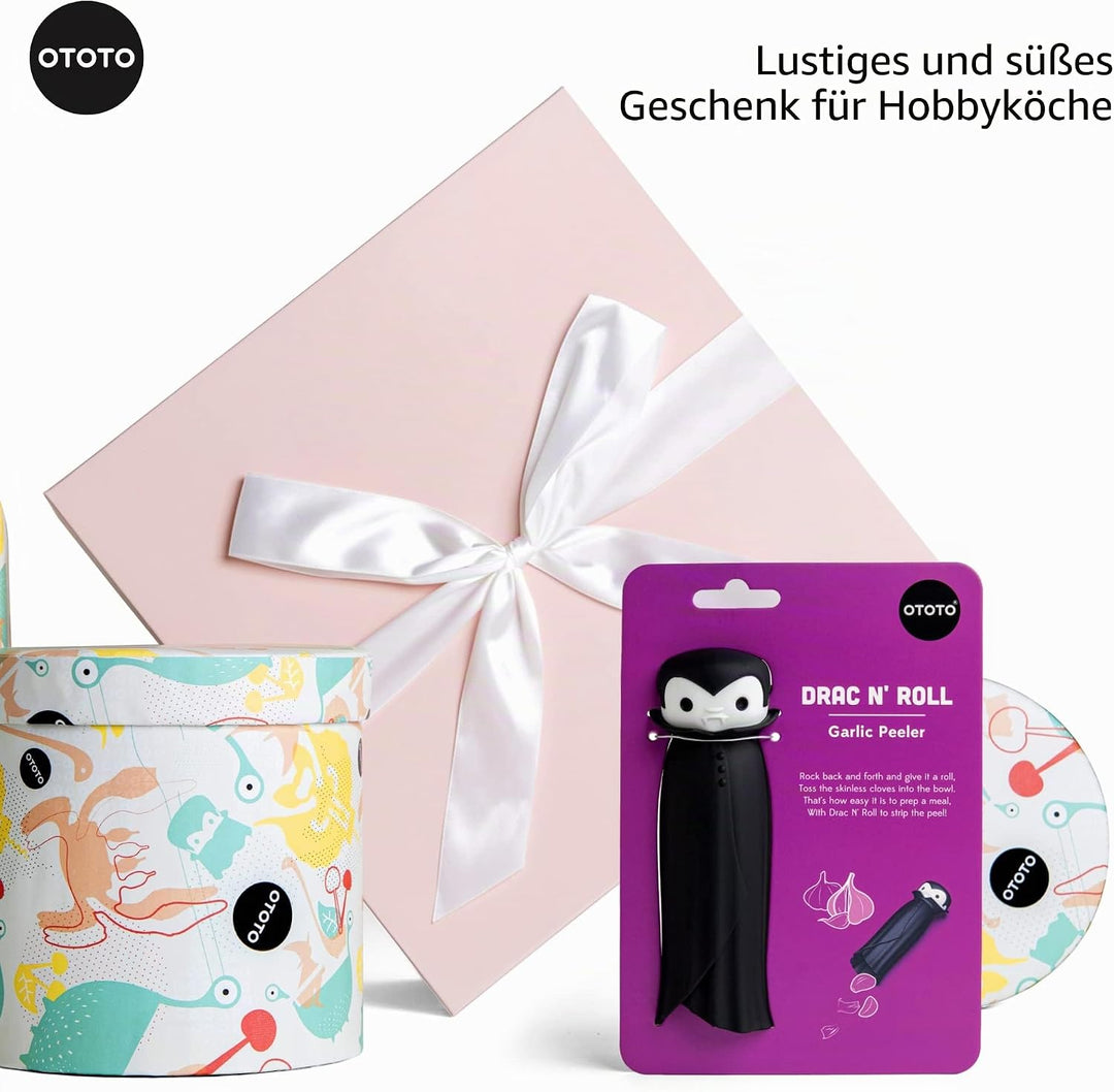 OTOTO OT964 Knoblauchschäler, Silikon, Schwarz Grac N' Roll, Grac N' Roll