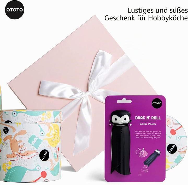 OTOTO OT964 Knoblauchschäler, Silikon, Schwarz Grac N' Roll, Grac N' Roll