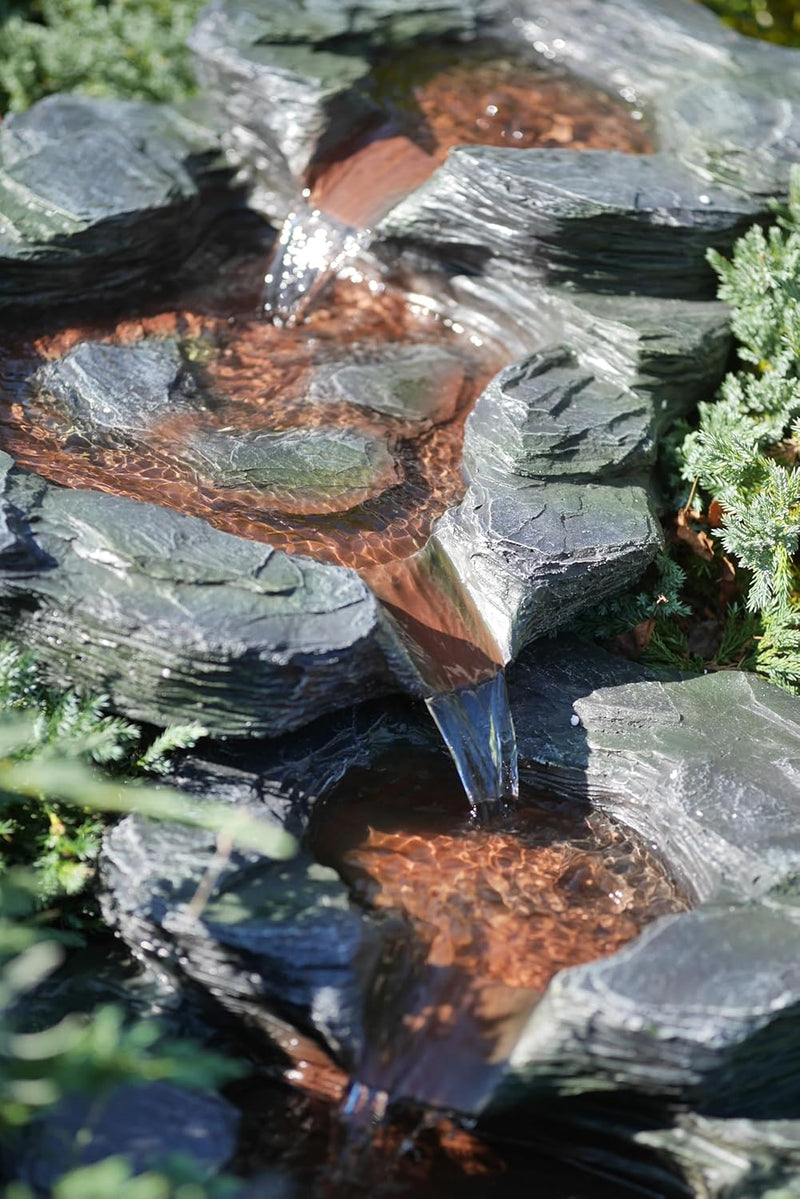 Köhko Bachlaufelement Greifenstein mit Wasserzulauf für Ihr Garten 14007Q 1 Teilig-Greifenstein-Quel