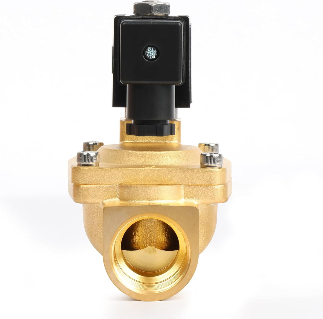 U.S. Solid Magnetventil Messing 1" 24V AC, 0,3-16 bar, stromlos geschlossen, VITON-Dichtung, G-Gewin