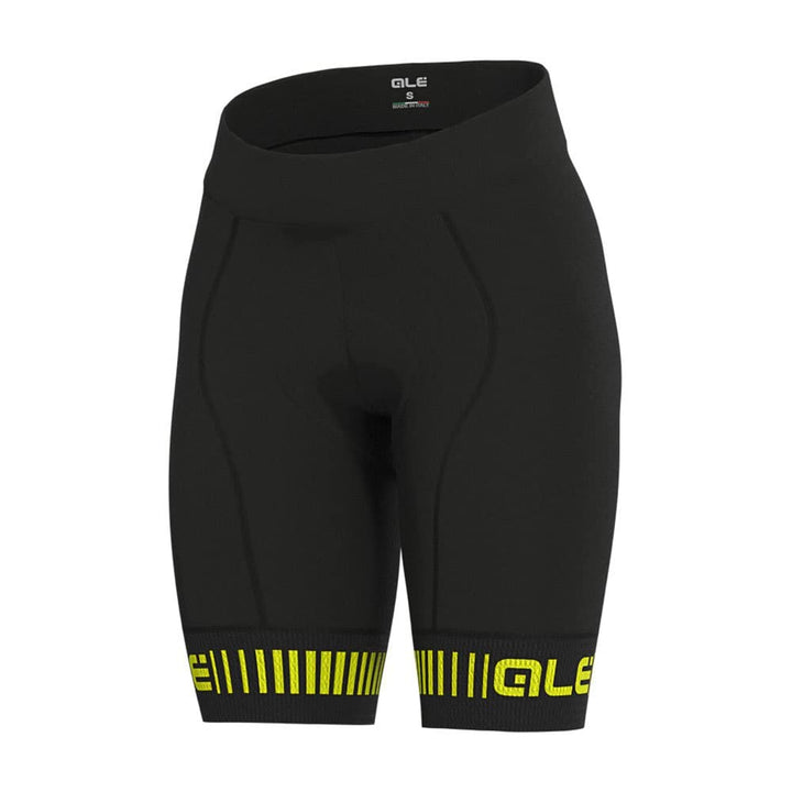Alé Cycling Damen Prr Strada Radhose XS Black/Fluo Yellow, XS Black/Fluo Yellow