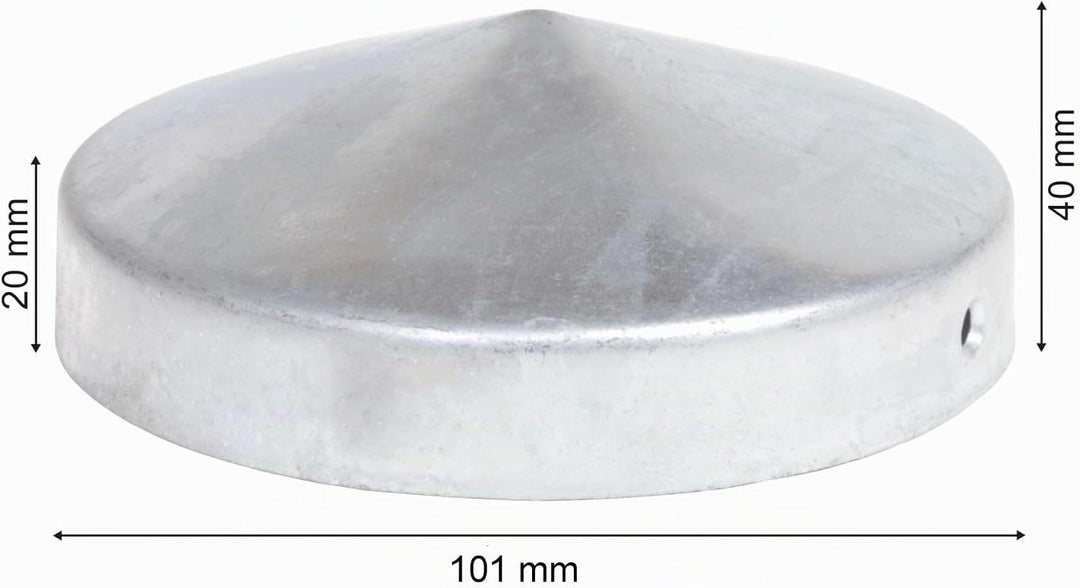 10 x PFOSTENKAPPE RUND STAHL FEUERVERZINKT 101 MM DURCHMESSER 10 101 mm, 10 101 mm