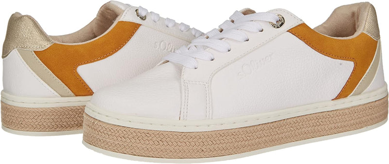 s.Oliver Damen 5-5-23636-28 Sneaker 37 EU White Comb, 37 EU White Comb