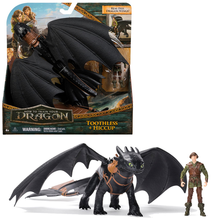 Dreamworks How to Train your Dragon, Wikinger und Drachen Actionfiguren-Set, Ohnezahn und Hicks, Spi