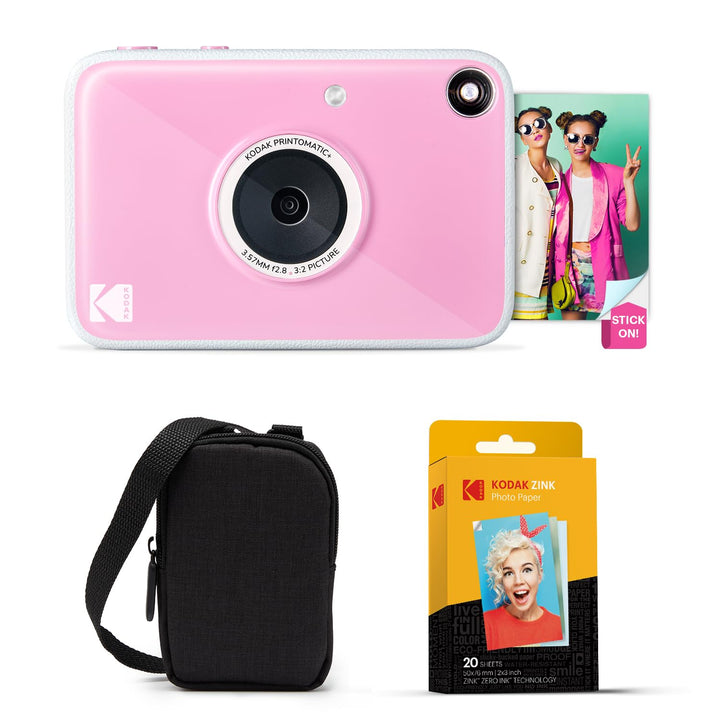 Kodak Printomatic+ Sofortbild Digitalkamera Starter-Set mit Tasche und 20er Zink-Fotopapier – 10MP,