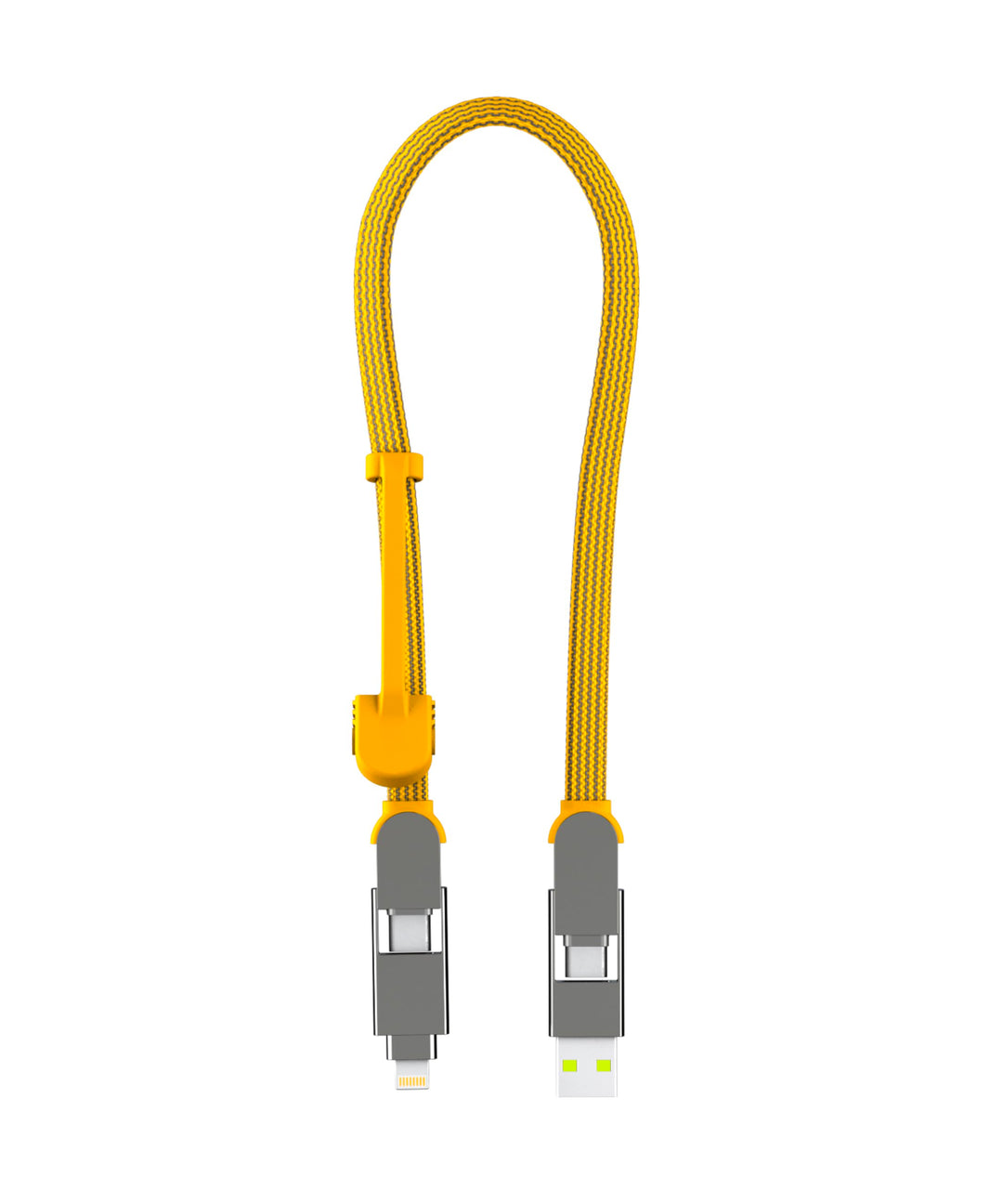 inCharge Rolling Square XL 30 cm - USB-C-Kabel, Universal-Smartphone-Kabel, Geschenk für Männer, 6-i