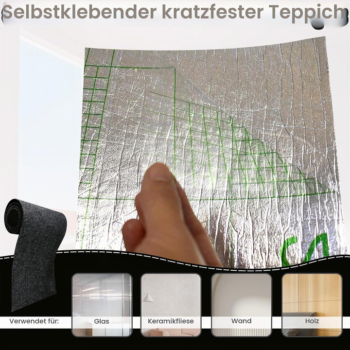 200cmX40cm Selbstklebend Kratzmatte für Katzen, Kratzschutz Sofa, DIY Kratzbretter, Kratzwand für Mö