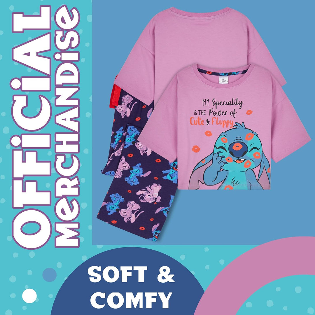 Disney Stitch Schlafanzug Mädchen, bequemer Pyjama für Kinder & Teenager – Geschenke für Mädchen 9-1