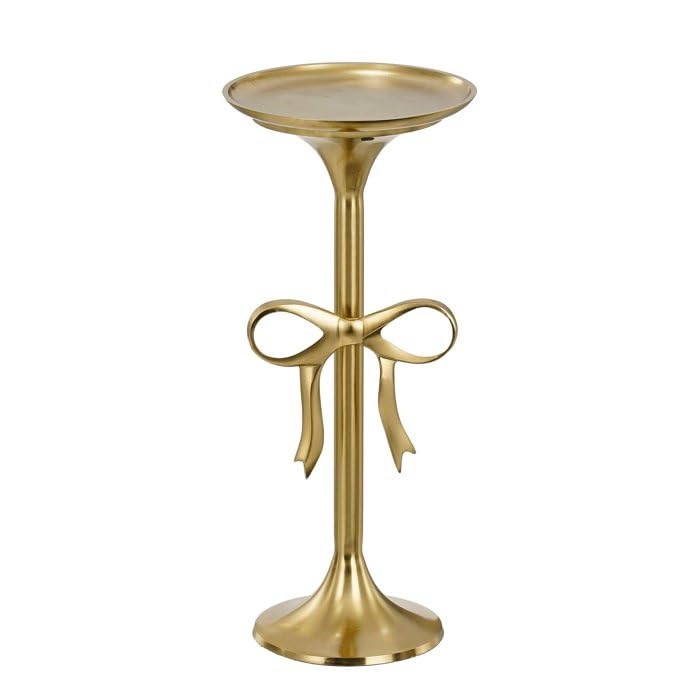 MICA Decorations Beistelltisch - H57 x Ø25 cm - Recyceltes Aluminium - Gold