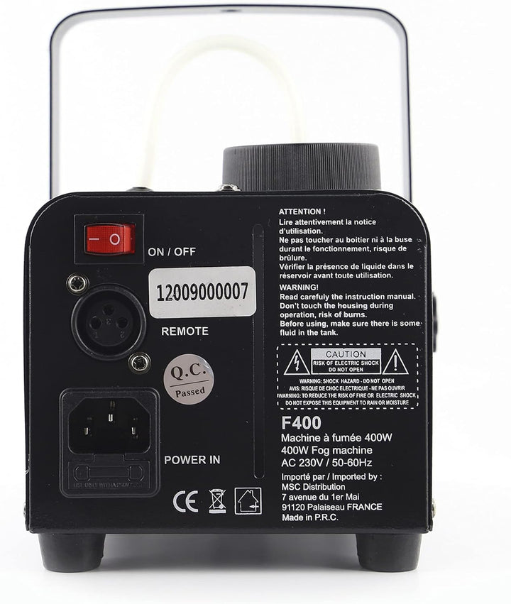 BOOMTONE Machine à fumée F400 noir & VARTA Batterien AA, Industrial Pro, Alkaline Batterie, 1,5V