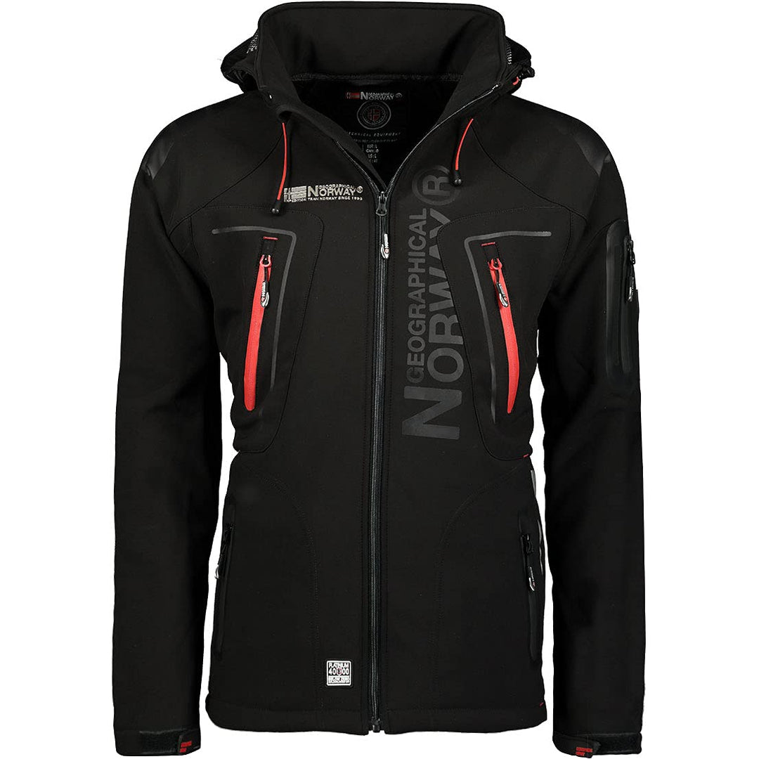 Geographical Norway Tangata Herren Softshell Funktions Outdoor red S Schwarz, S Schwarz