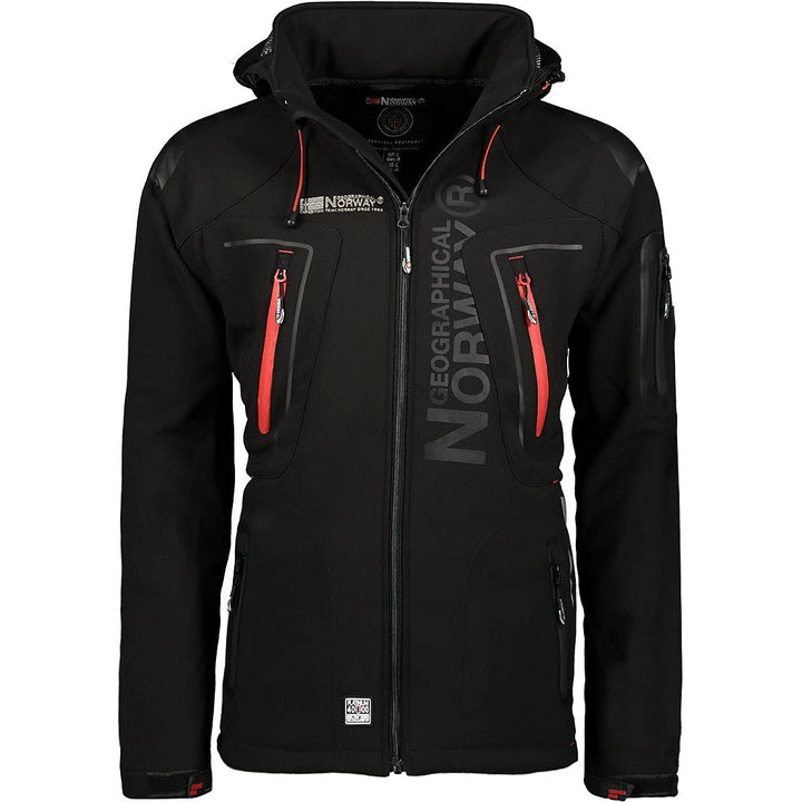 Geographical Norway Tangata Herren Softshell Funktions Outdoor red S Schwarz, S Schwarz