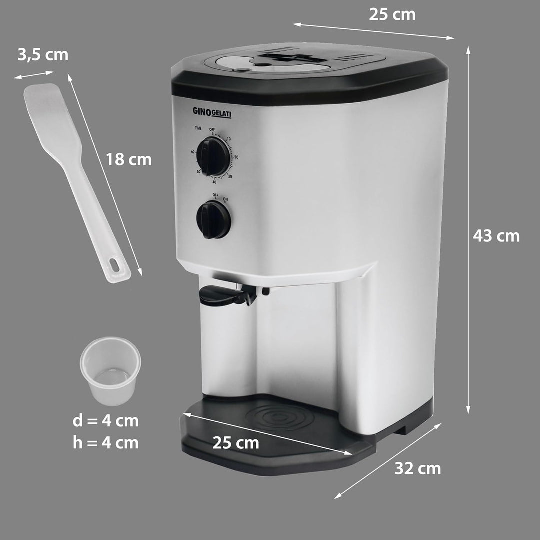 Syntrox Germany Quilons Milchshake- & Frozen-Joghurt-Maschine, 95 W, mit Zapfhahn, Dessertmaschine f