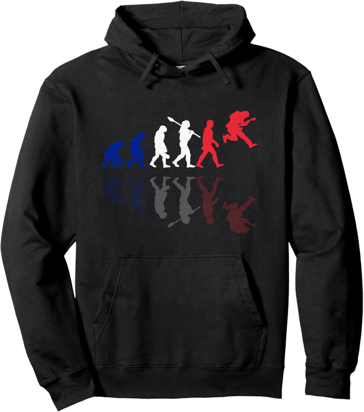Human Evolution Guitar Band Sun Vintage Gitarrist Pullover Hoodie