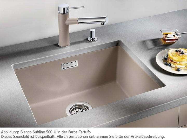 BLANCO SUBLINE 500-U | SILGRANIT anthrazit | Einbauart: Unterbau | ohne Ablauffernbedienung | 60er U
