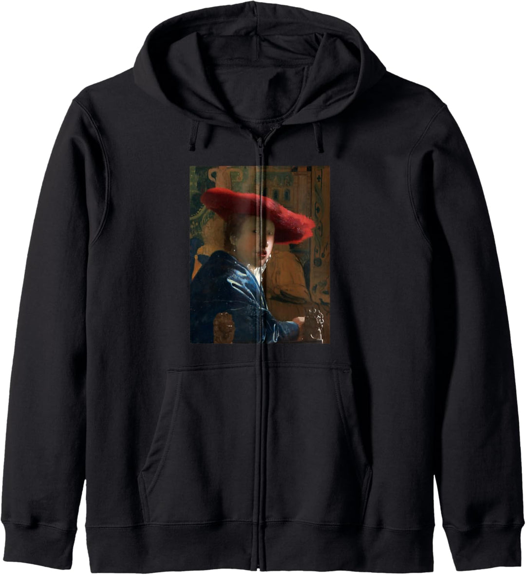 Mädchen mit einem Red Hat Gemälde von Johannes Vermeer Kapuzenjacke