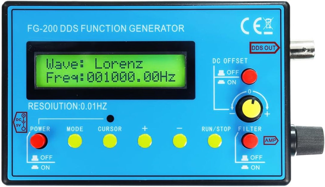 FG 200 DDS Funktionssignalgenerator 0 01Hz 500KHz Signalquellenmodul Für Audiotests