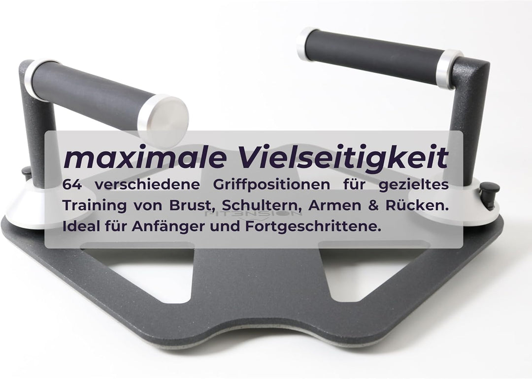 Base – Premium Liegestützgerät aus Metall | Push-Up Board mit 64 Griffpositionen | Ergonomische & be