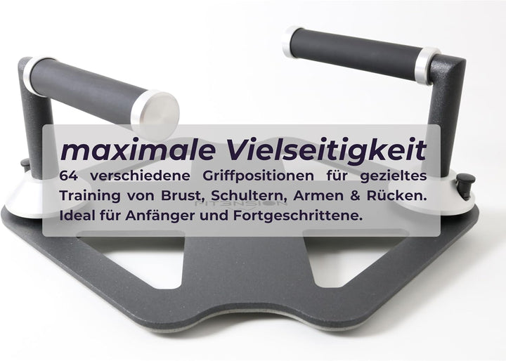 Base – Premium Liegestützgerät aus Metall | Push-Up Board mit 64 Griffpositionen | Ergonomische & be