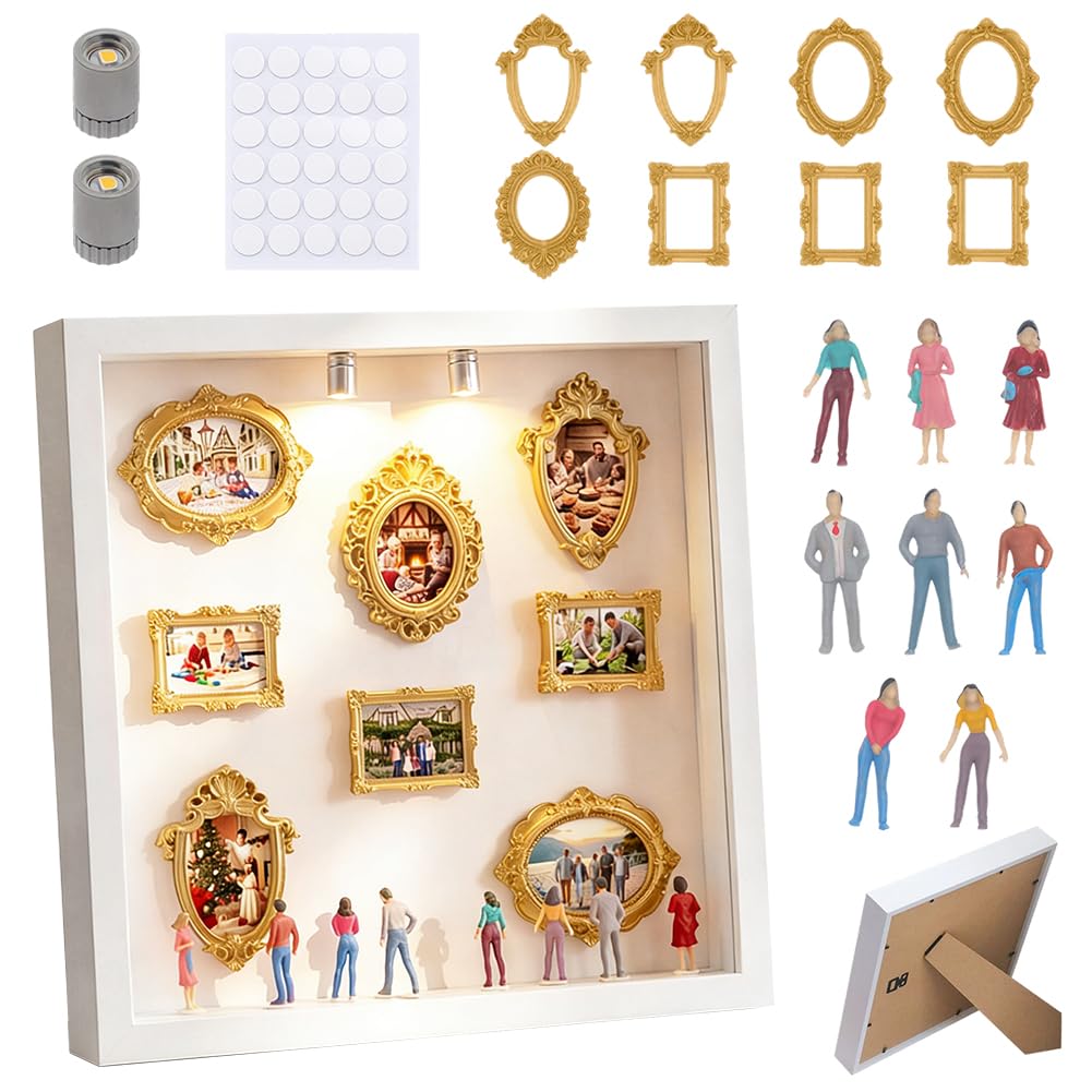 DIY Mini Museum Silhouette Box,Neu Kreatives Erinnerungsdisplay Kit,Minis Vintage Bilderrahmen Mit G
