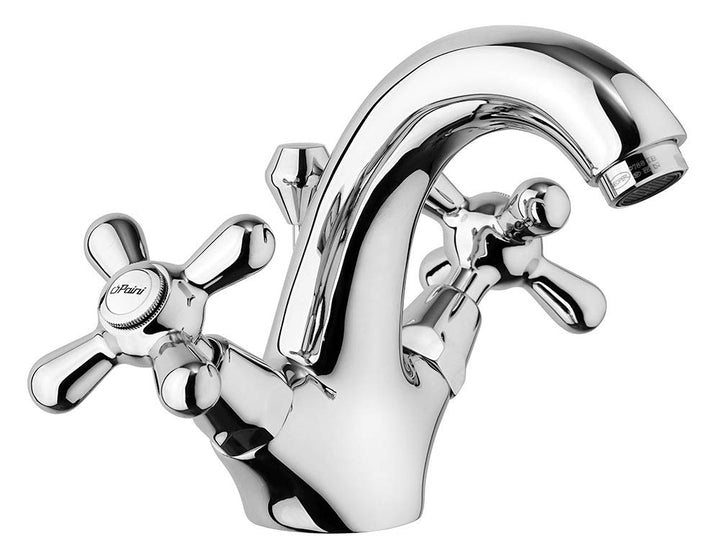 Paini Liberty 243 Wasserhahn für Waschbecken mit Kreuzgriff, Chrom, Design Liberty, komplett in Ital