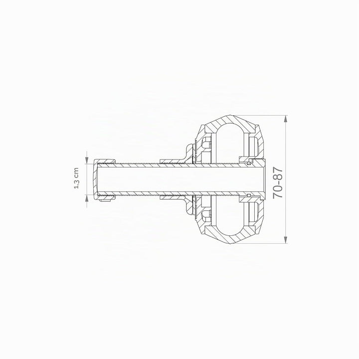 Schnellverschlussstopfen CSV 80 PVC; (70-87mm), bis 0,5 bar, Länge: 100mm, EPDM / PVC 70-87 mm, 70-8
