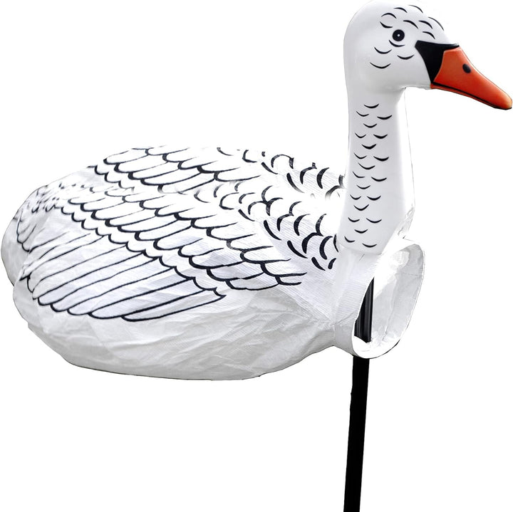 GeKi Trend 3er Set Windsack Gans Maritime Gartendeko Wetterfahnen mit Stange Windgänse Windspiele we
