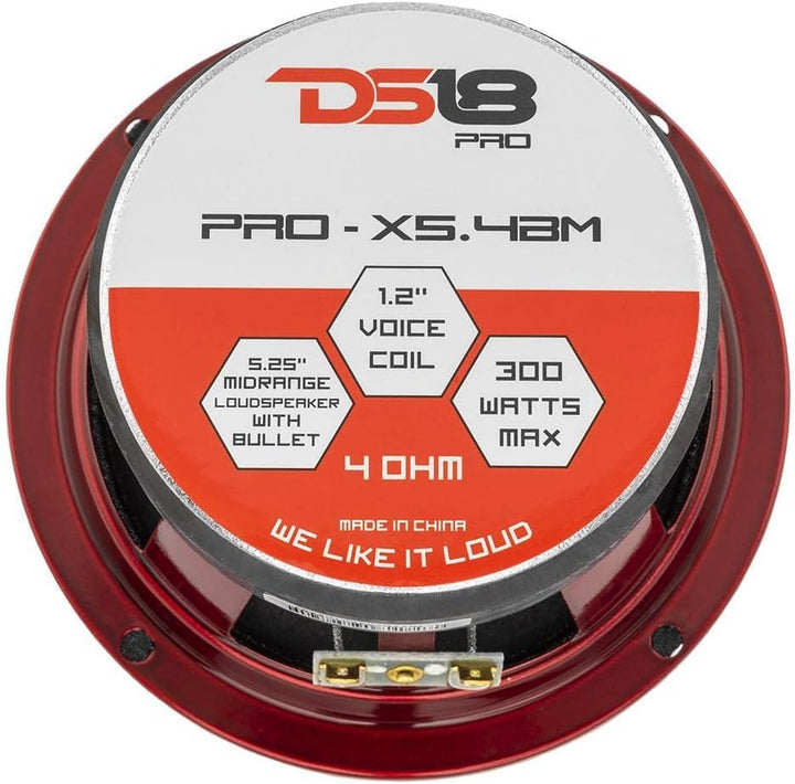 DS18 PRO-X5.4BM PRO Series Midrange Kugel Lautsprecher - Set von 1-5,25" 5.25 Inches 13 cm 13 Zentim