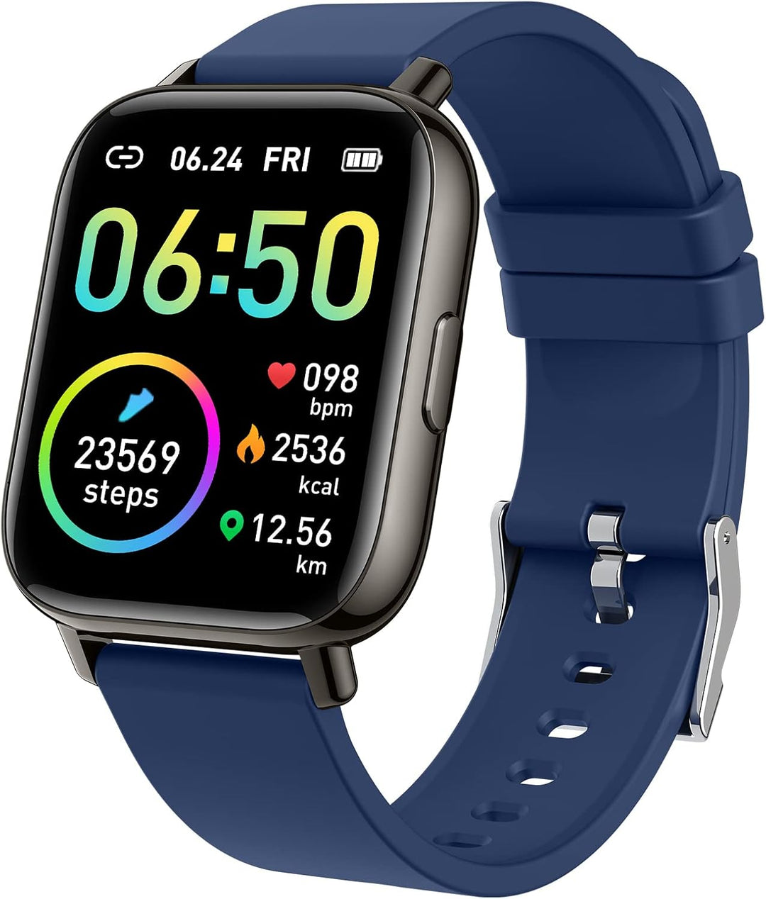 Smartwatch, Fitnessuhr 1.69” Voll Touch Smart Watch Fitness Tracker Schrittzähler Pulsuhr, IP68 Wass