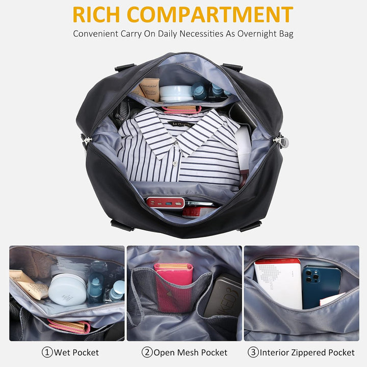 LOVEVOOK Reisetasche Damen Sporttasche Handgepäck Tasche Weekender Bag Schwimmtasche Wasserdicht Tra