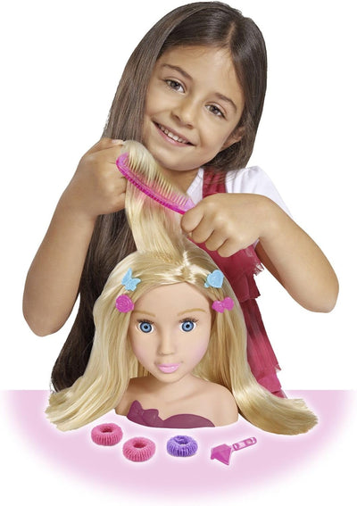 Steffi Love Girls Frisierkopf, mit Haarstyling Zubehör, 10 Teile, 9cm, ab 5 Jahre