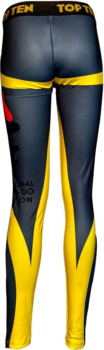 TopTen Leggings, Kompressionshose „ITF Color“ XS Grau - Gelb, XS Grau - Gelb