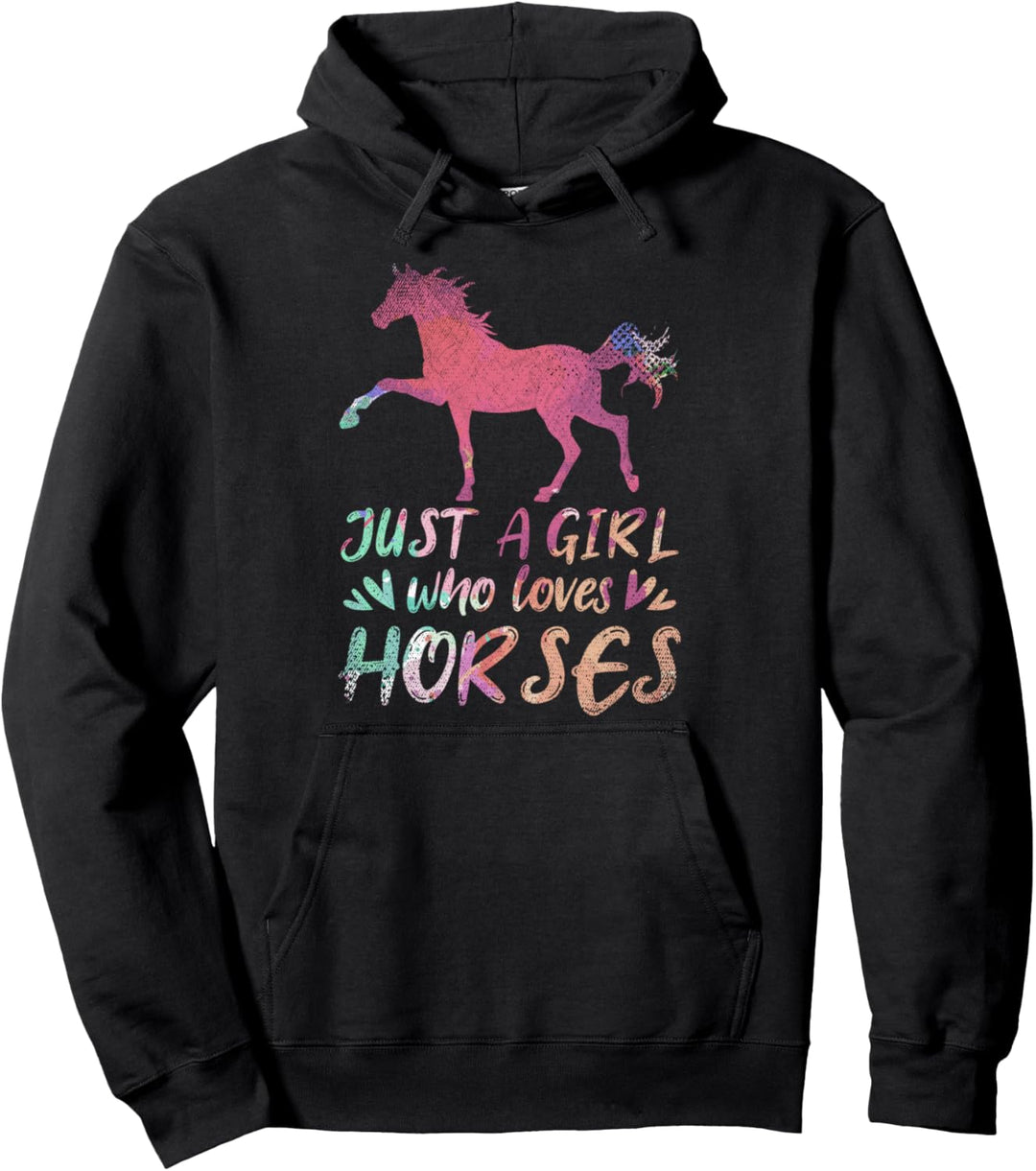 Nur ein Mädchen das Pferde liebt Reiterin Reiterhof Pferd Pullover Hoodie