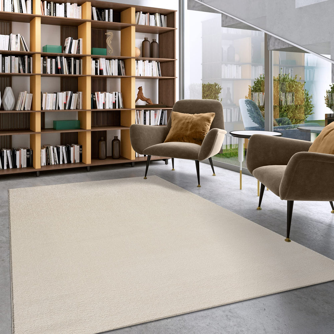 Impression Kurzflor-Wohnzimmerteppich - Schlichte Moderne Teppiche für Schlafzimmer, Büro, Flur, Küc