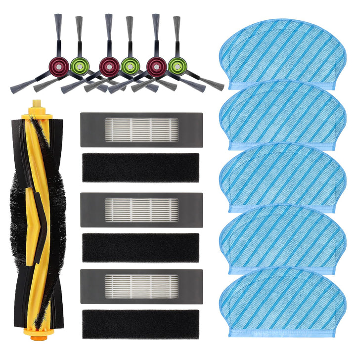 18 Stück Filterbürste Wischtuch Set für Ecovacs Deebot Ozmo 920 950, für Yeedi 2 Hybrid Staubsauger