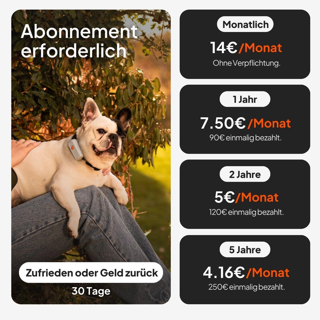 Weenect XS für Hunde - Mini GPS-Tracker für Hunde | GPS-Tracking in Echtzeit | Kleinstes Modell auf
