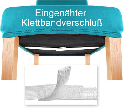 Gräfenstayn 6 STK Stretch-Stuhlhusse Charles - runde und eckige Stuhllehnen - VORTEILSPACKUNG - bi-e